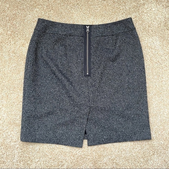 Halogen tweed pencil skirt w/ exposed zipper - Picture 3 of 5